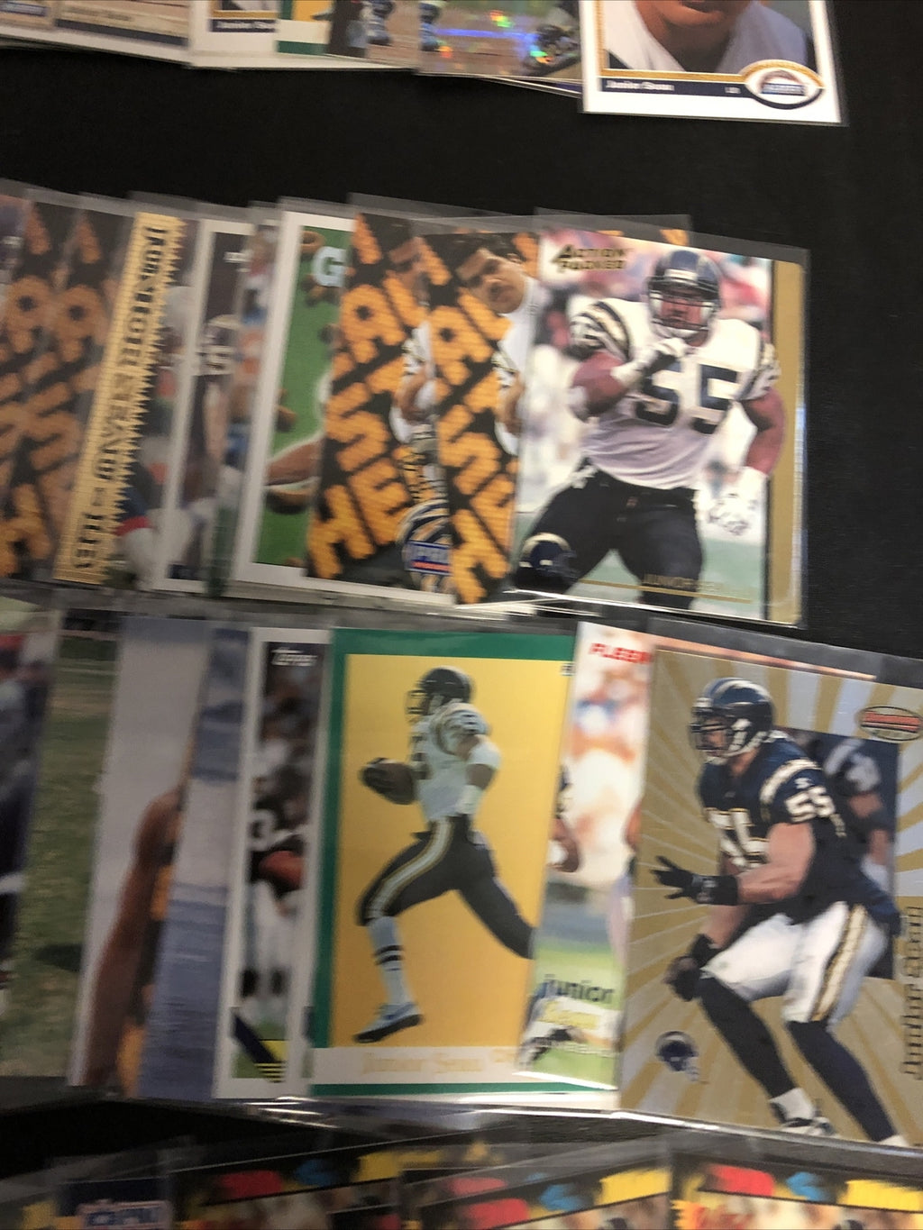 Junior Seau football card lot 30+ cards Chargers