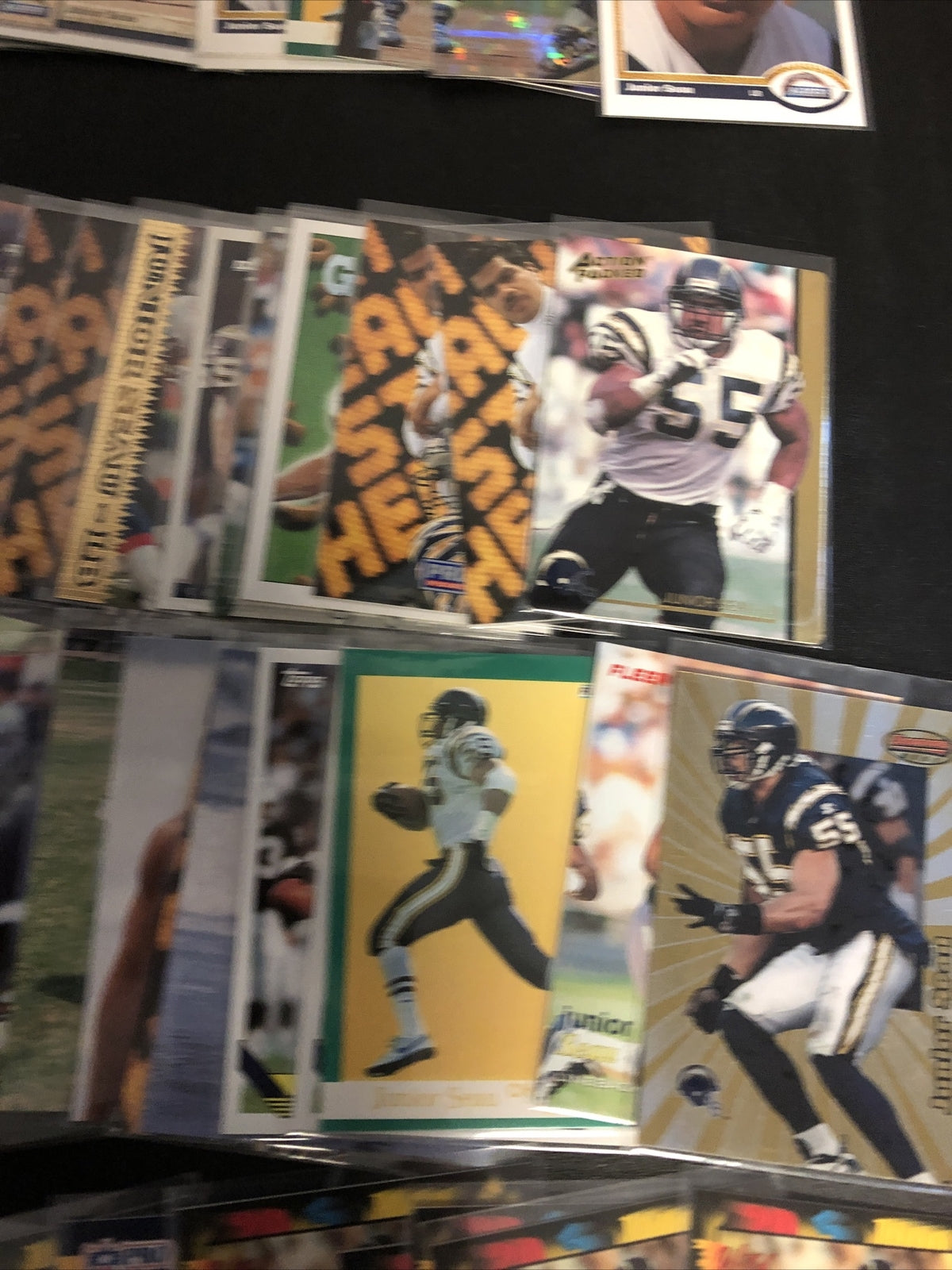 Junior Seau football card lot 30+ cards Chargers