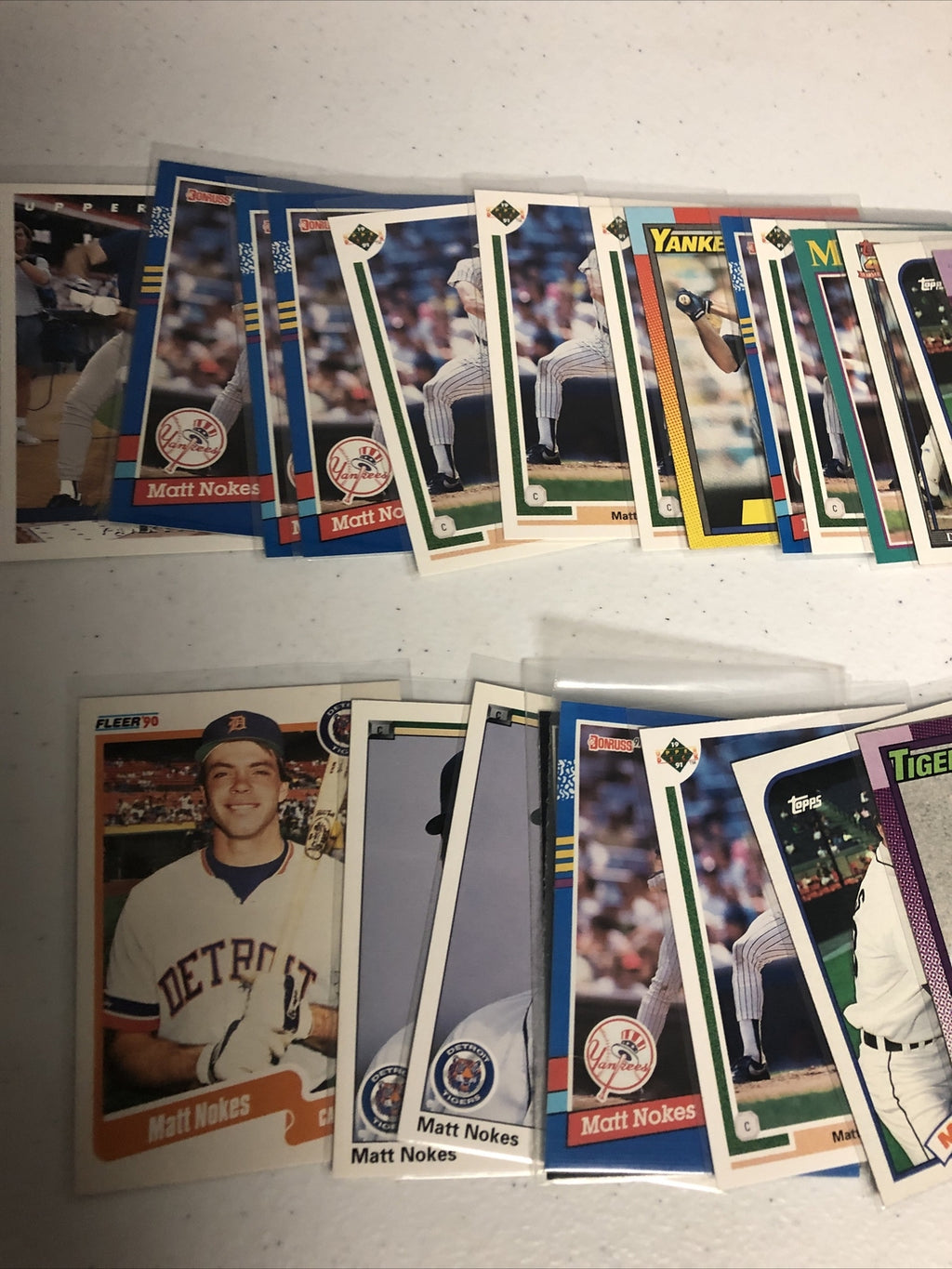 Matt Nokes lot Detroit Tigers 180 cards