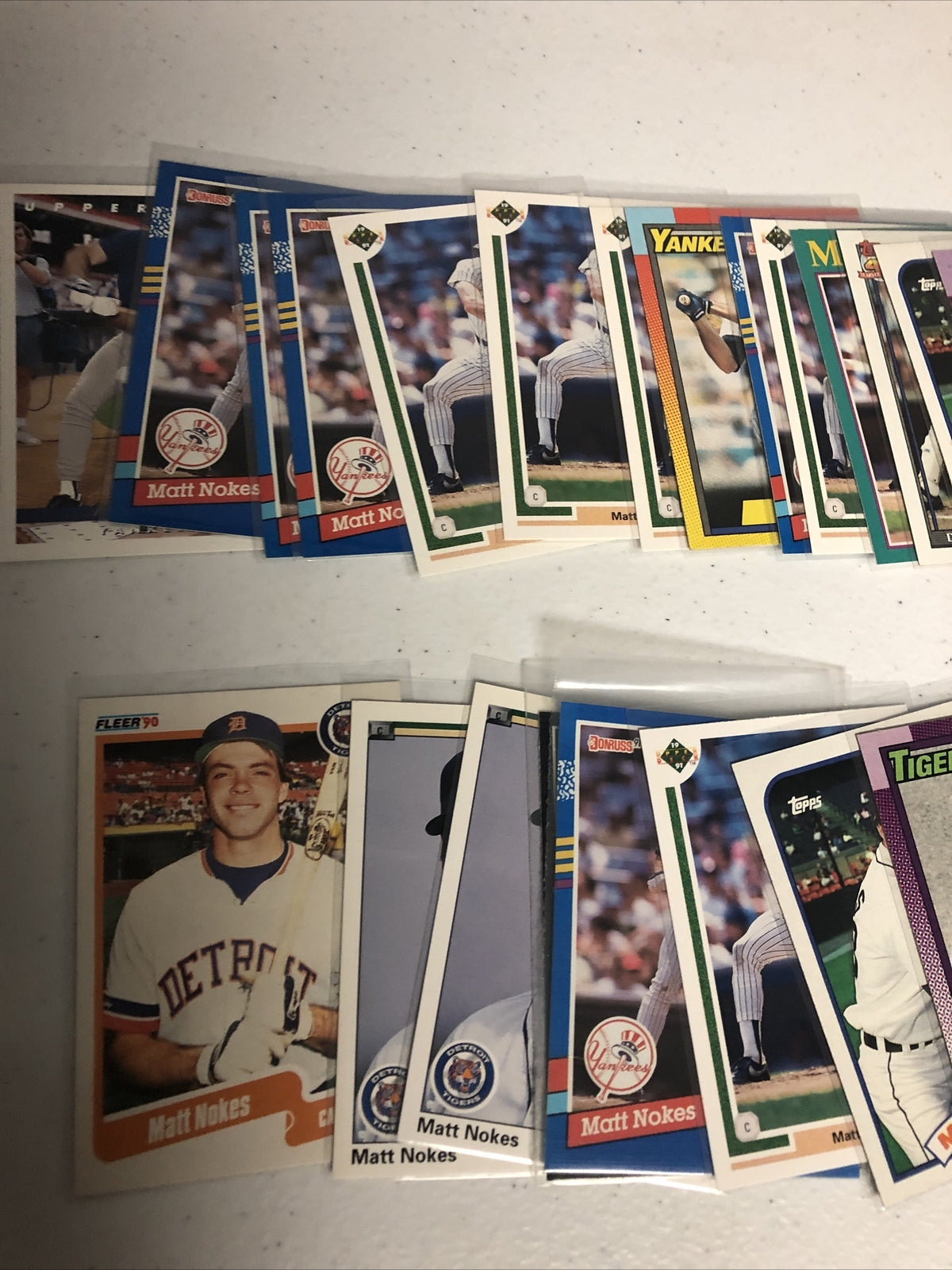 Matt Nokes lot Detroit Tigers 180 cards