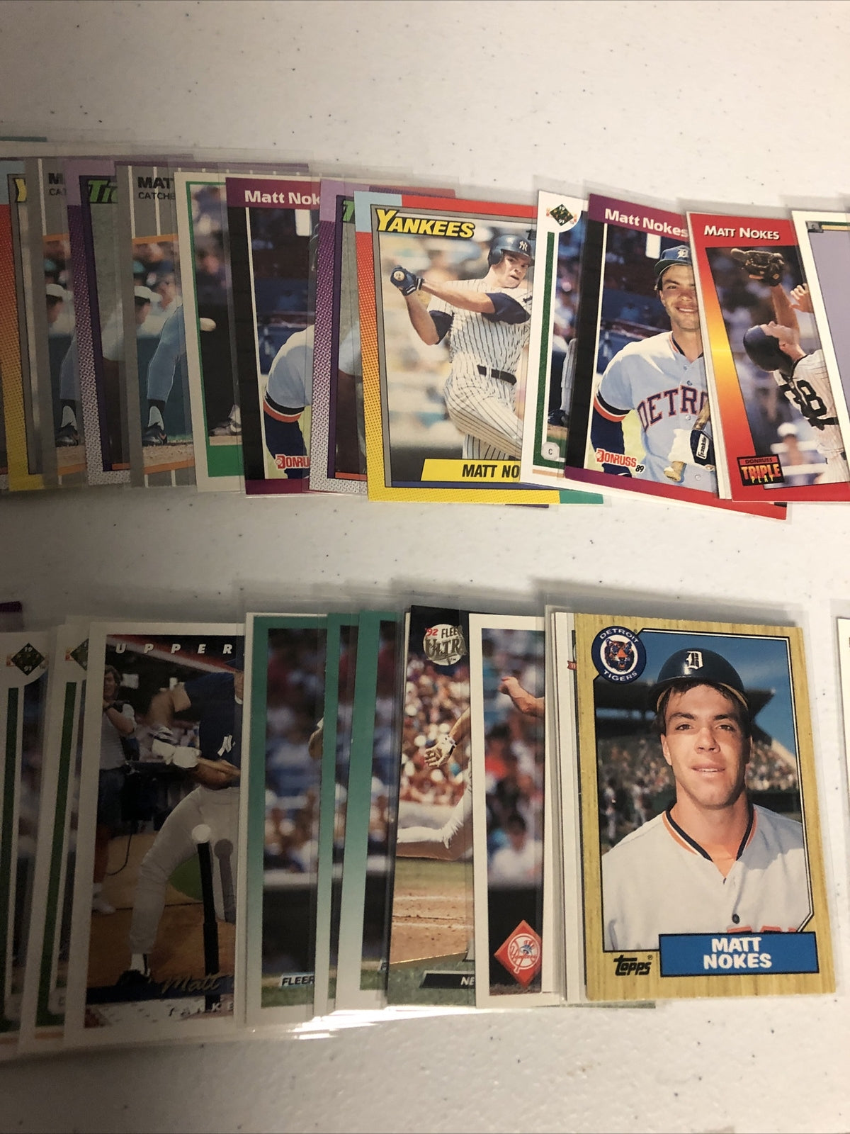 Matt Nokes lot Detroit Tigers 180 cards