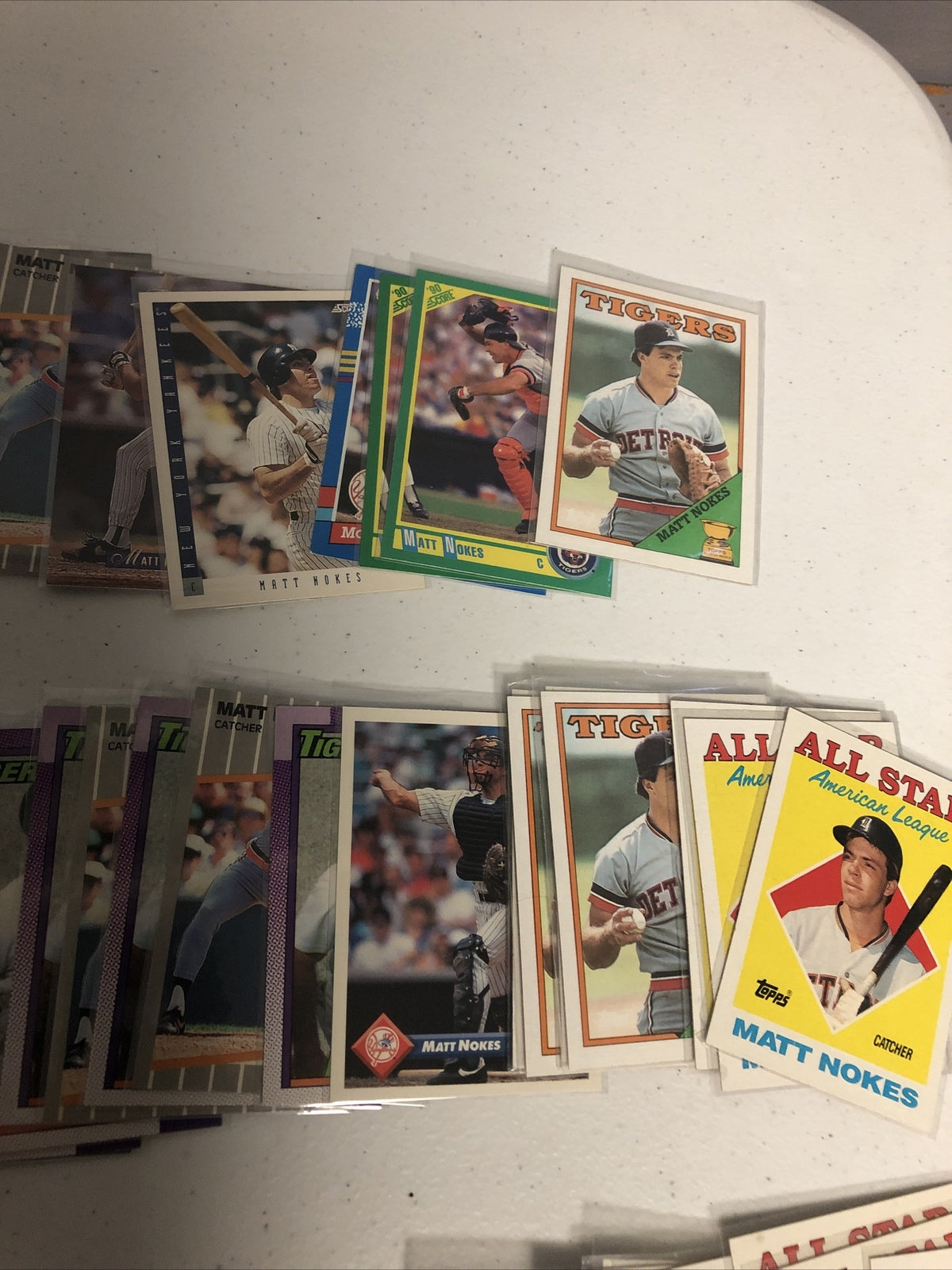 Matt Nokes lot Detroit Tigers 180 cards