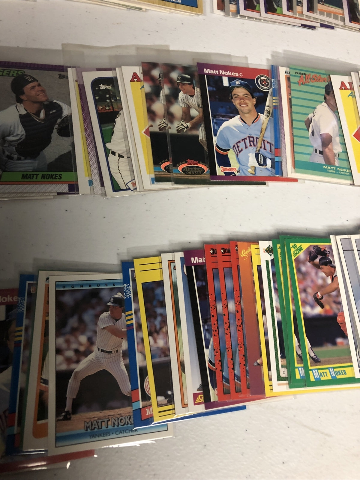 Matt Nokes lot Detroit Tigers 180 cards