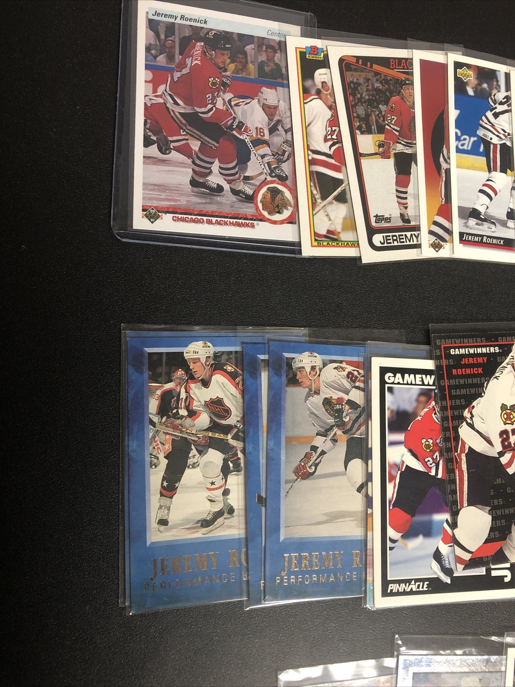 HUGE 27 CARD JEREMY ROENICK LOT. GREAT INSERTS/MIXED BRANDS/YRS/DUPS/EXC COND!