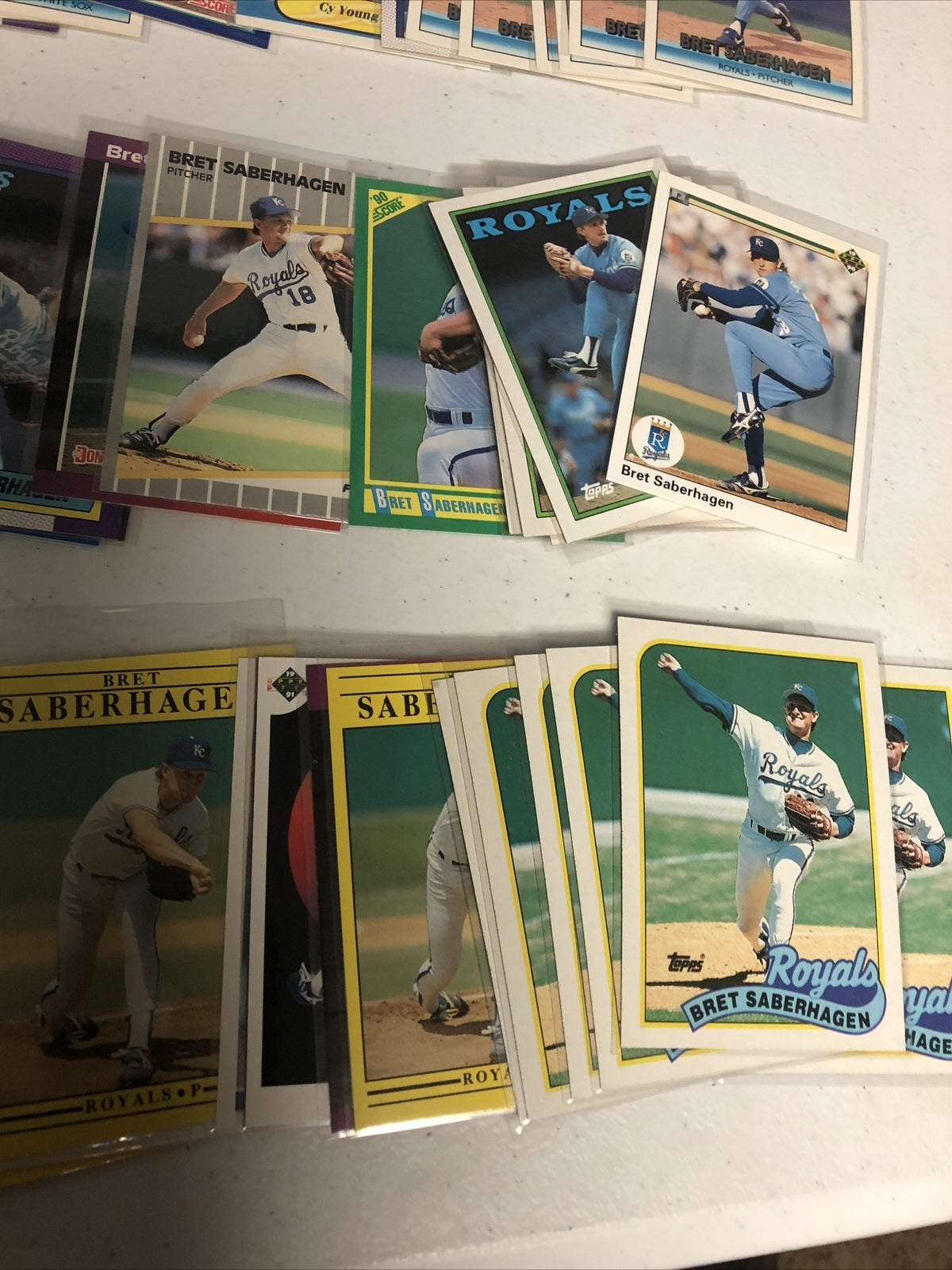 Brett Saberhagen  baseball card lot 150+ card Royals Mets