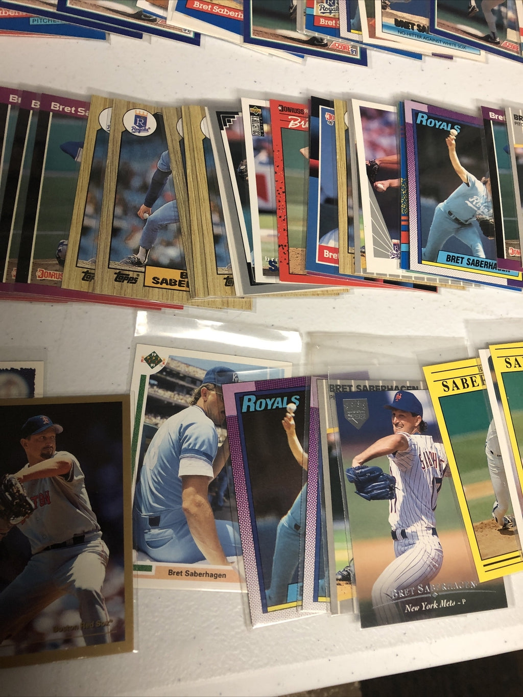 Brett Saberhagen  baseball card lot 150+ card Royals Mets