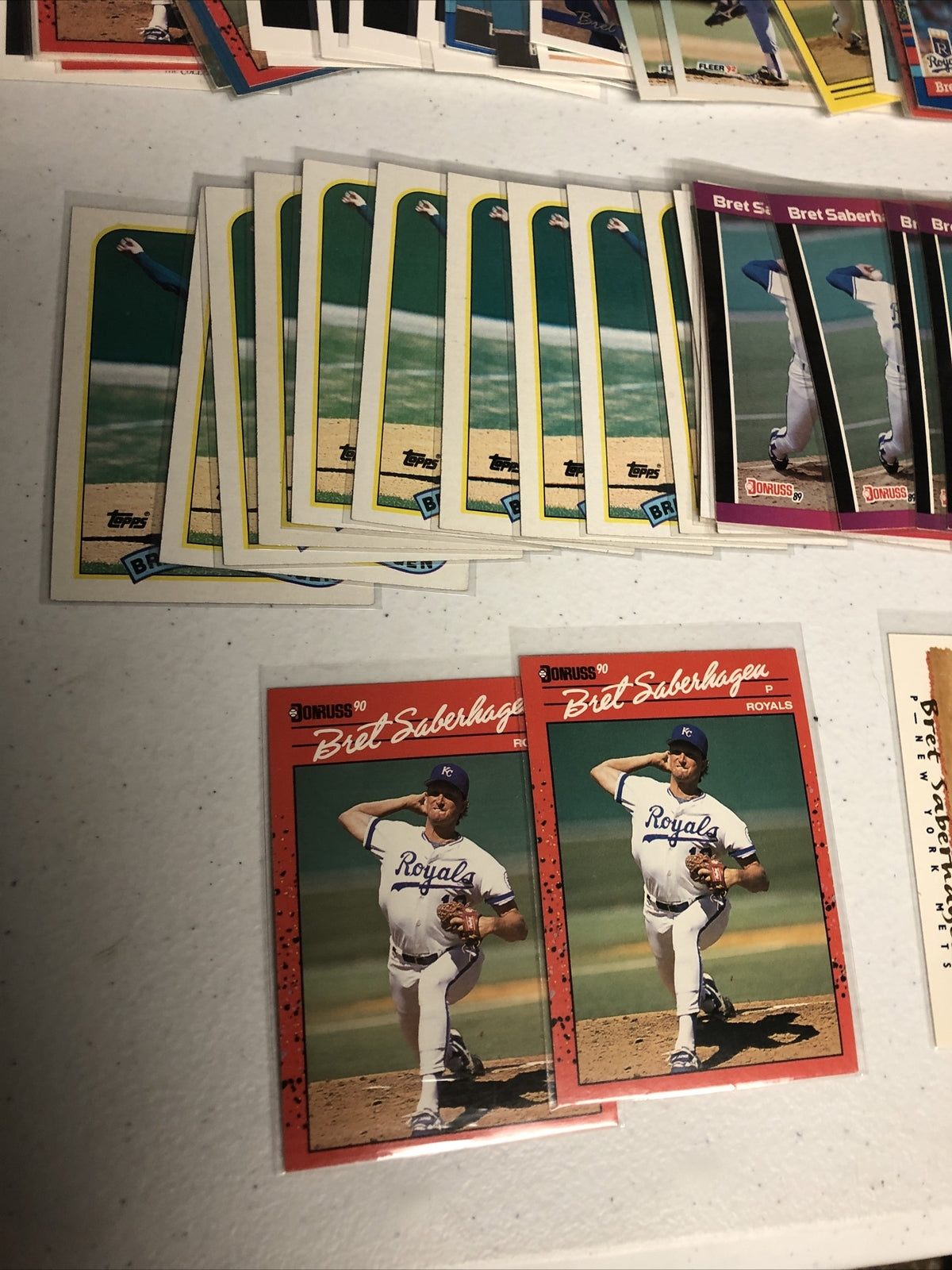 Brett Saberhagen  baseball card lot 150+ card Royals Mets