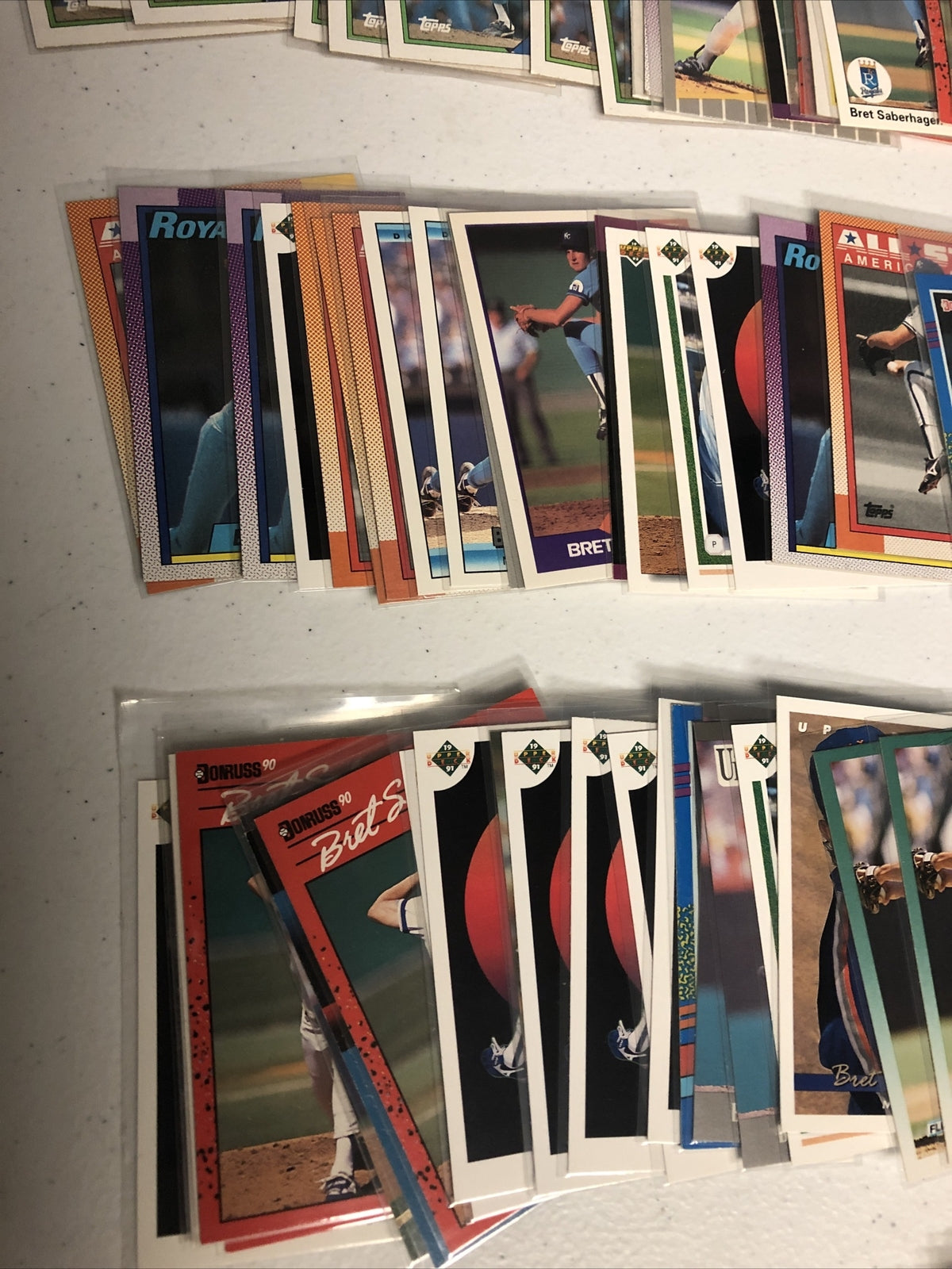Brett Saberhagen  baseball card lot 150+ card Royals Mets