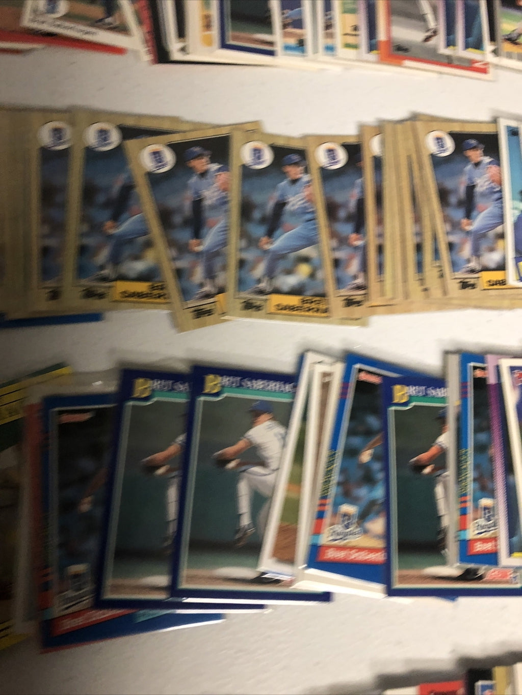 Brett Saberhagen  baseball card lot 150+ card Royals Mets