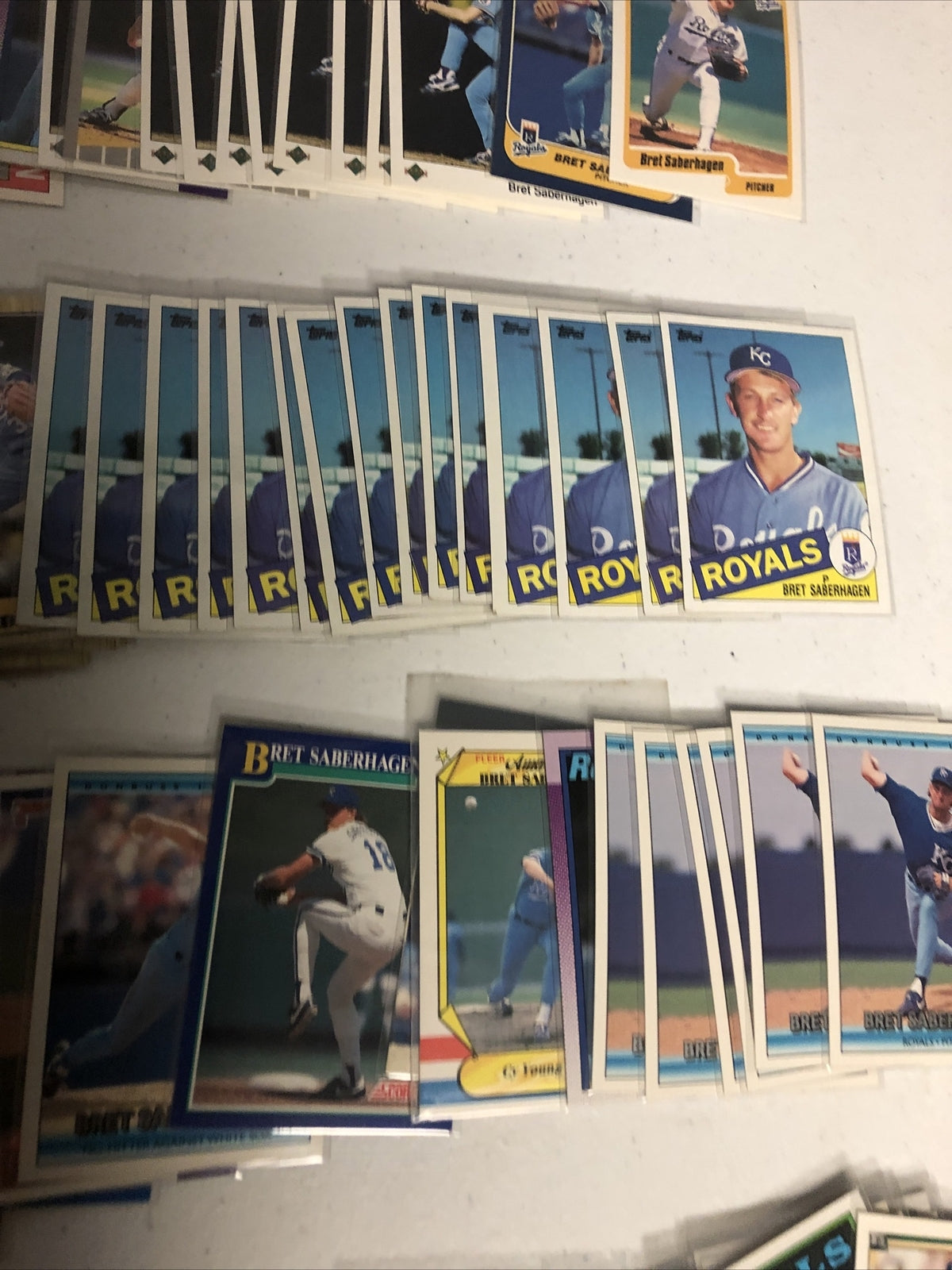 Brett Saberhagen  baseball card lot 150+ card Royals Mets