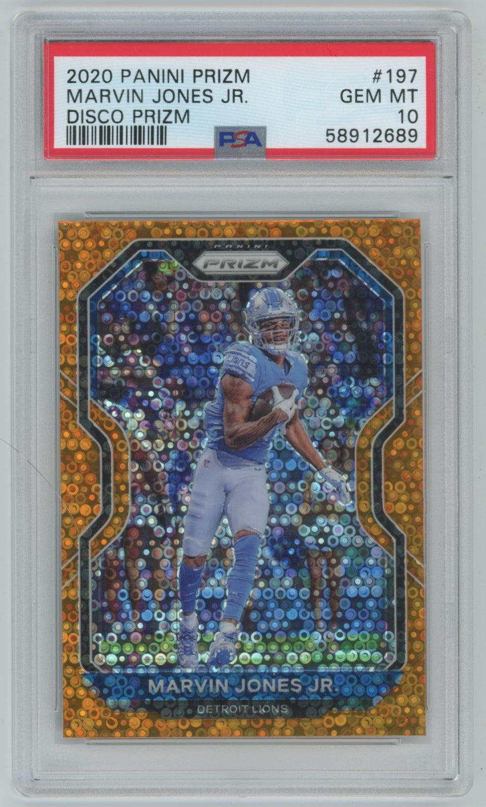 2020 Panini Prizm Disco Marvin Jones Jr. PSA 10 Football Card #197