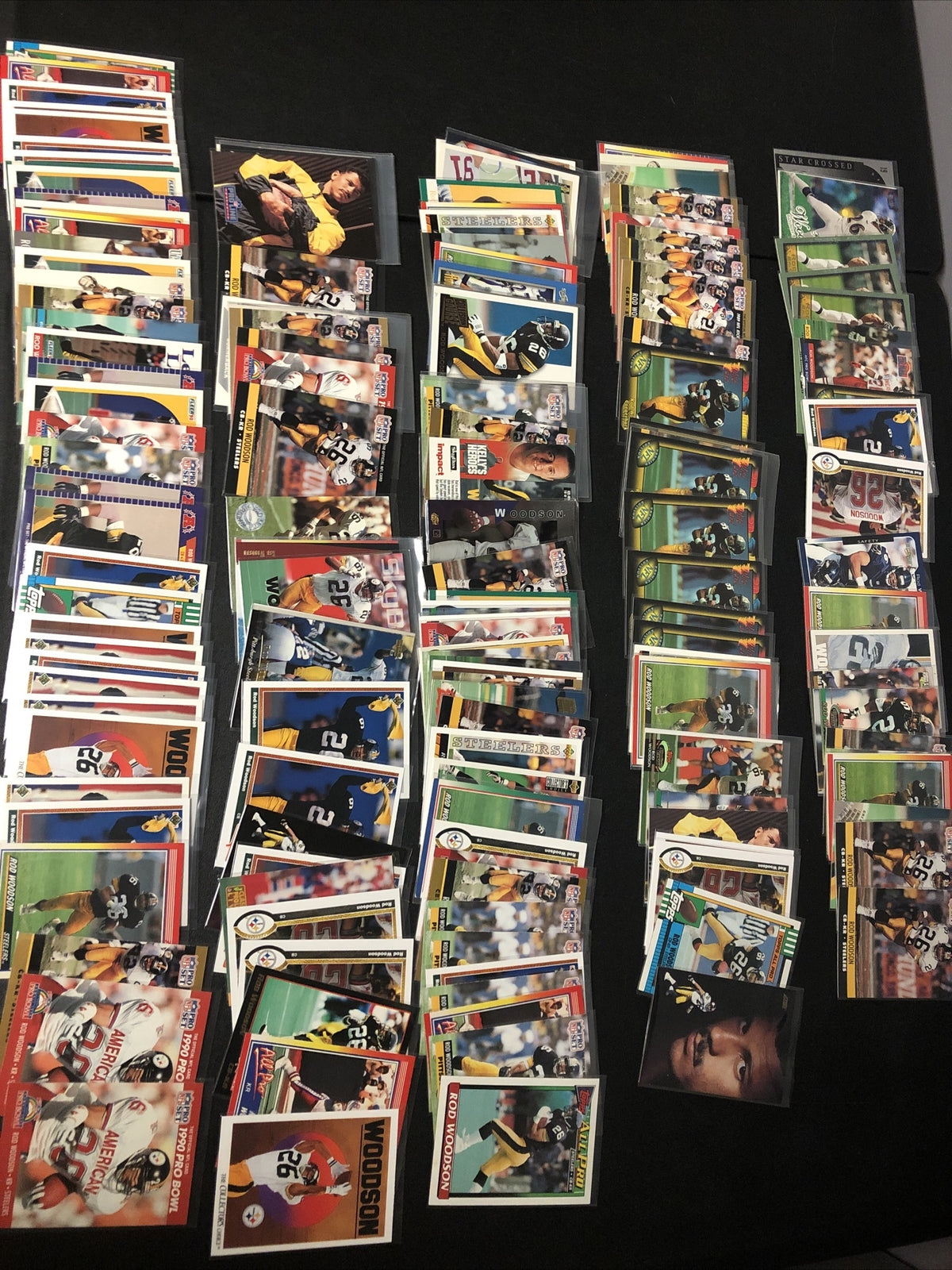 Rod Woodson football card lot 170+ cards