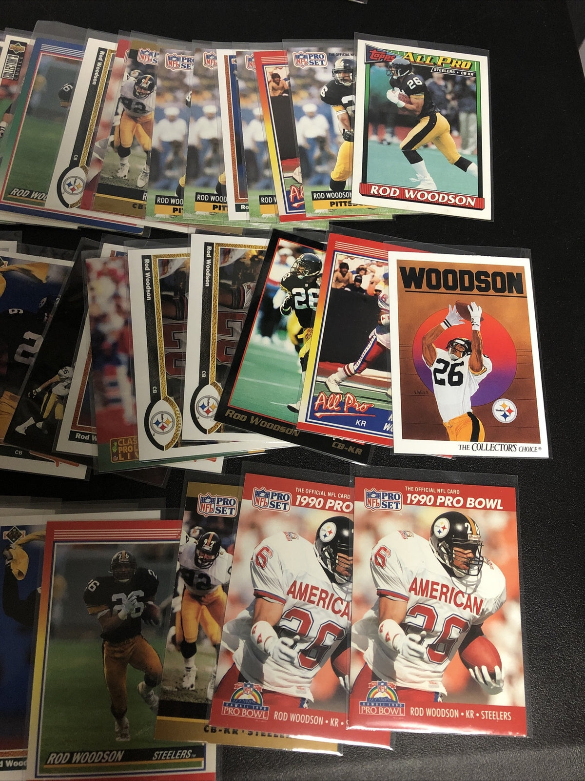 Rod Woodson football card lot 170+ cards