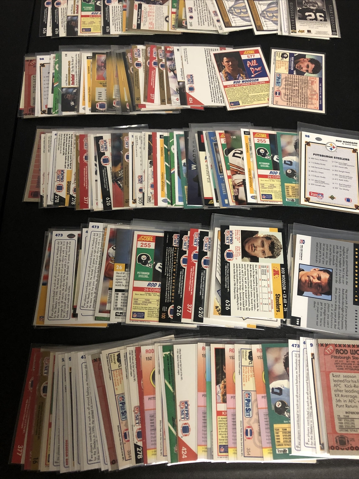 Rod Woodson football card lot 170+ cards