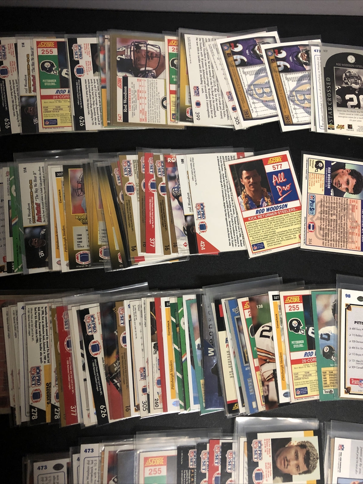 Rod Woodson football card lot 170+ cards