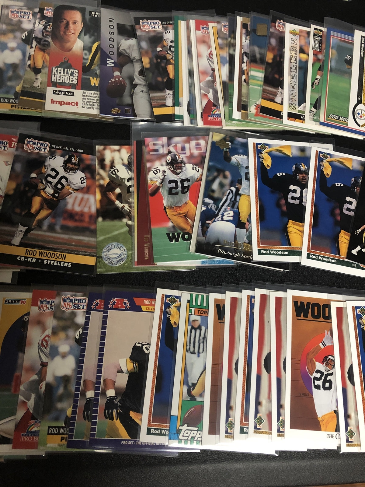 Rod Woodson football card lot 170+ cards