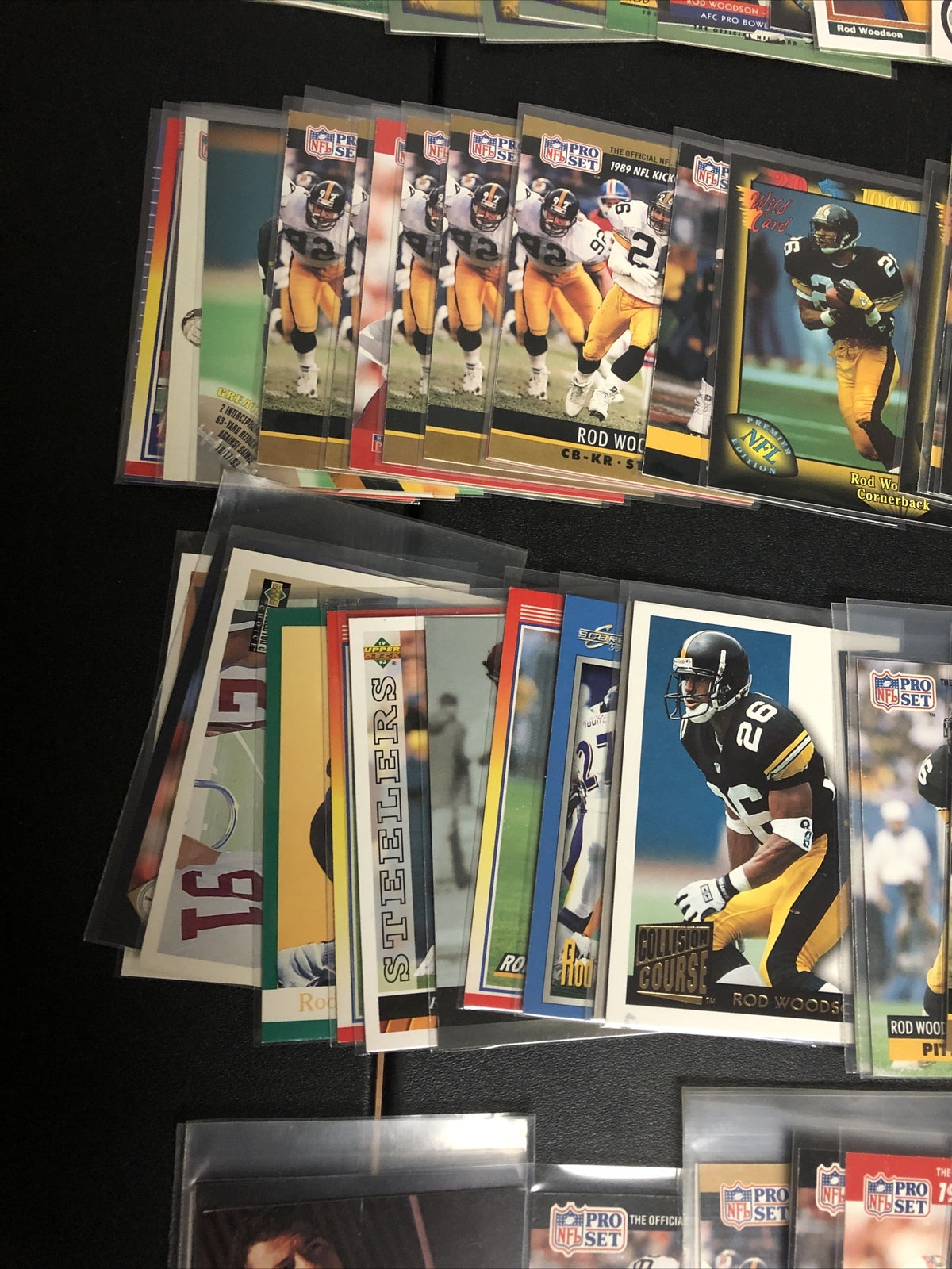 Rod Woodson football card lot 170+ cards