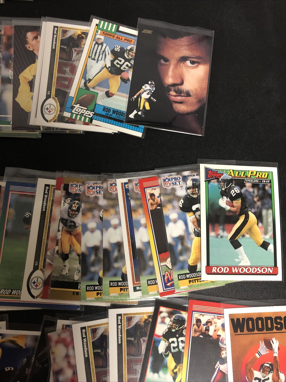 Rod Woodson football card lot 170+ cards