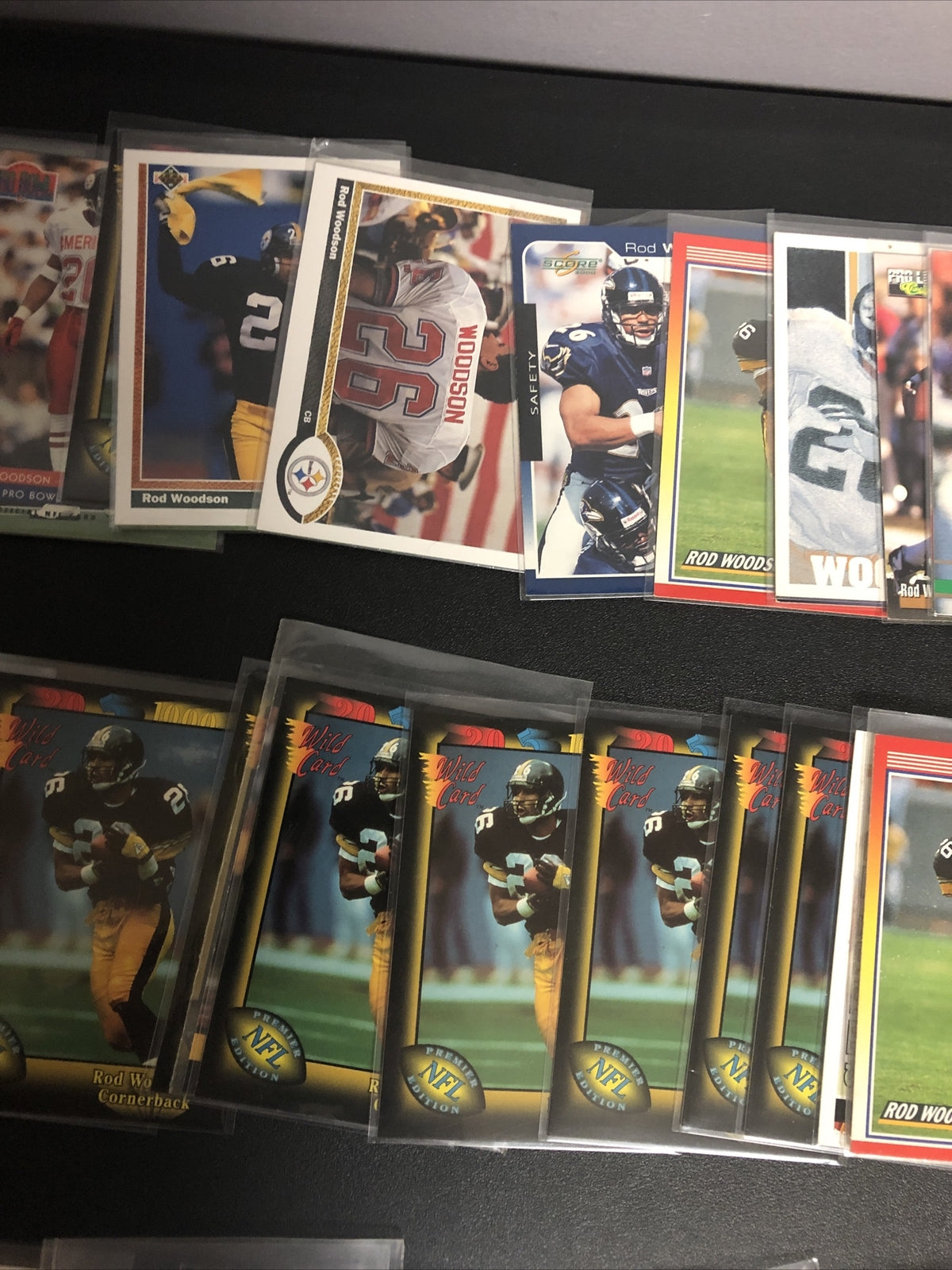 Rod Woodson football card lot 170+ cards