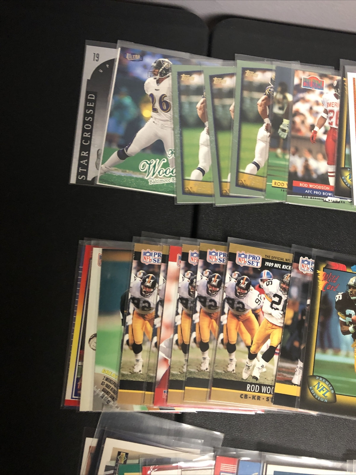 Rod Woodson football card lot 170+ cards