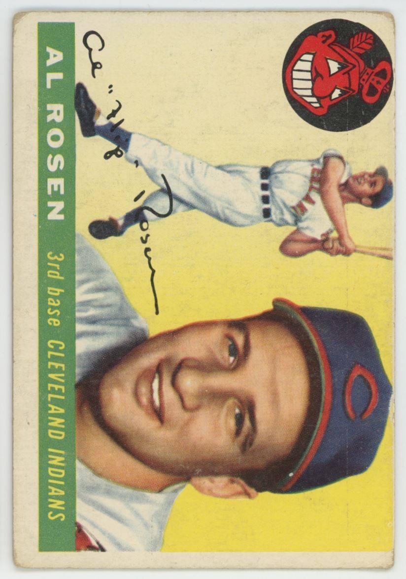 1955 Topps Baseball Card Al Rosen Cleveland Indians #70