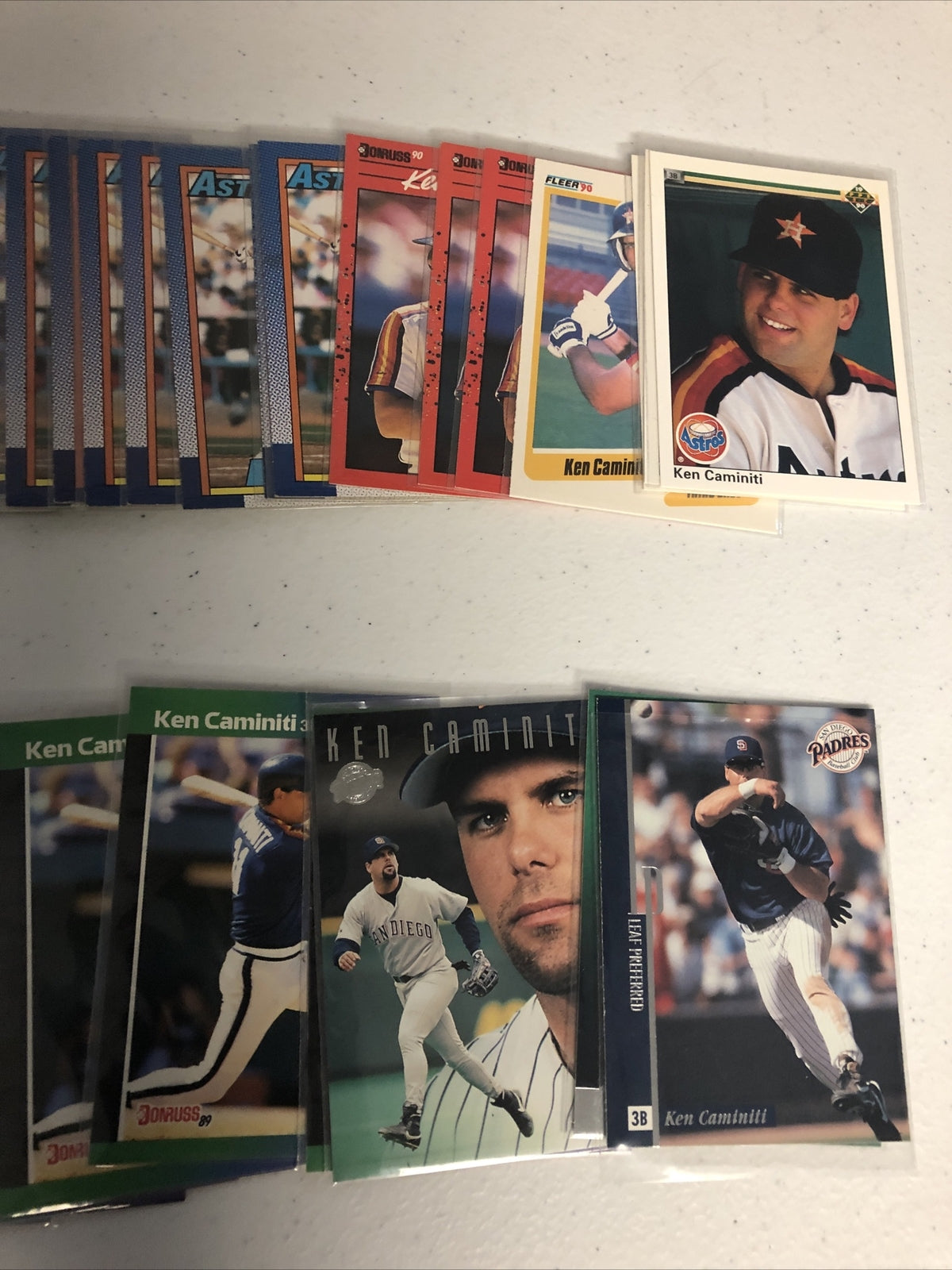 Ken Caminiti baseball card lot 140+ card Astros