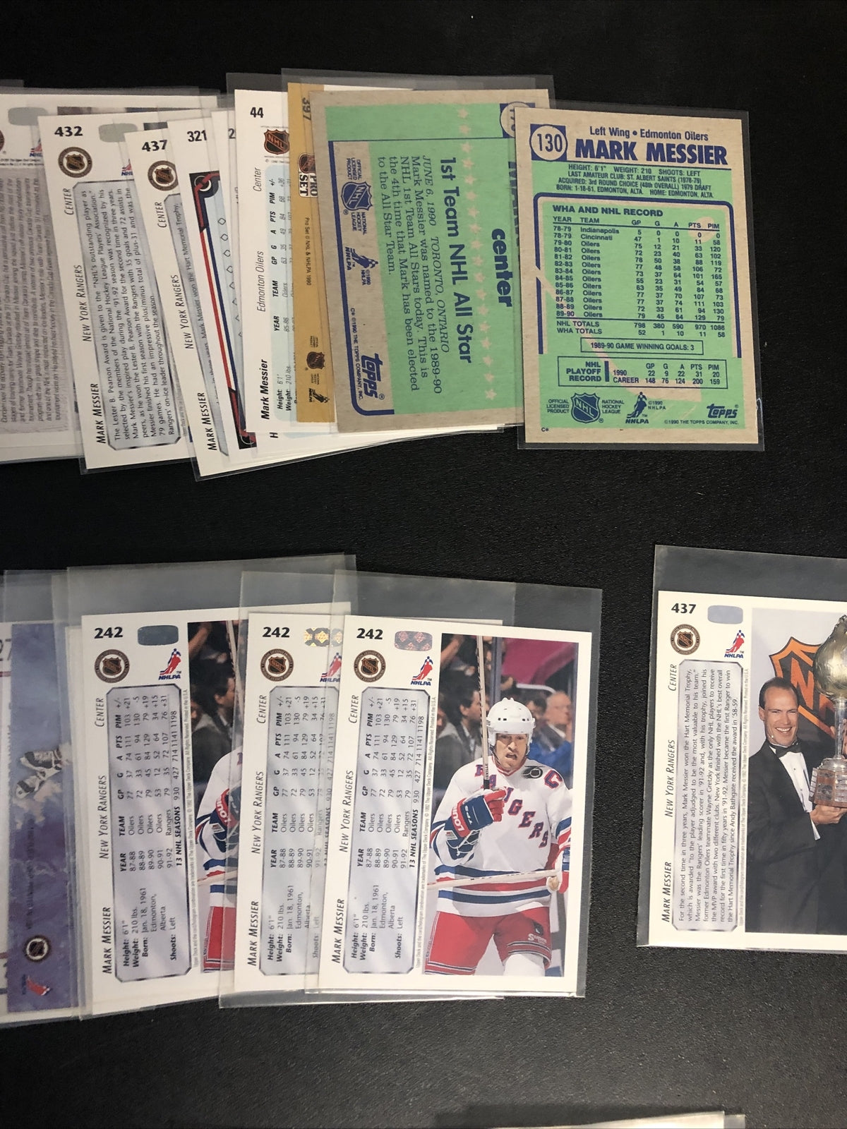 Mark Messier hockey card lot 124 cards Rangers Oilers