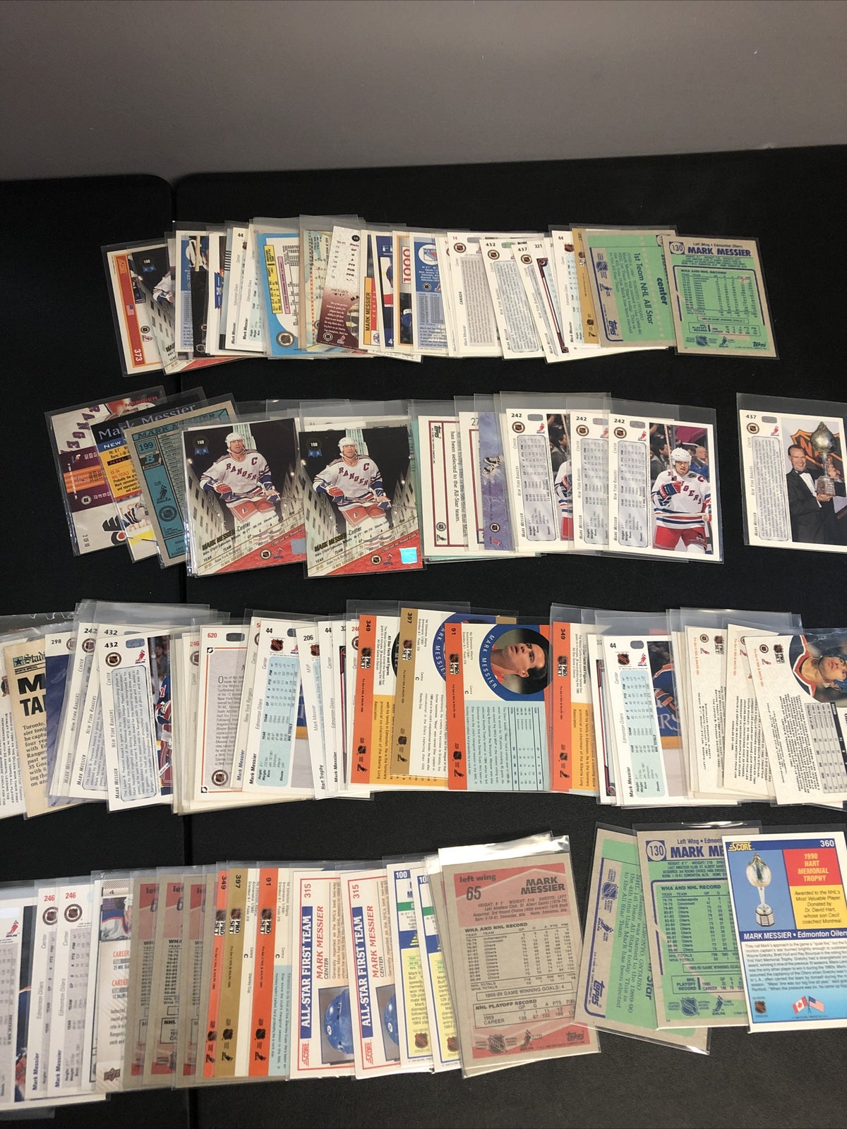 Mark Messier hockey card lot 124 cards Rangers Oilers