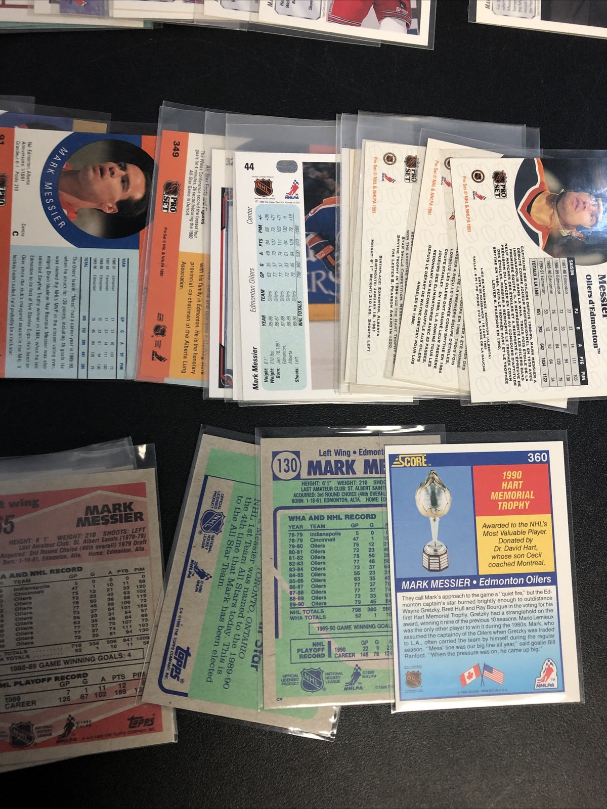 Mark Messier hockey card lot 124 cards Rangers Oilers