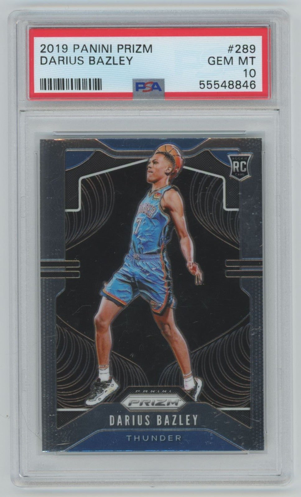 2019-20 Panini Prizm Darius Bazley Rookie PSA 10 Oklahoma City Thunder #289
