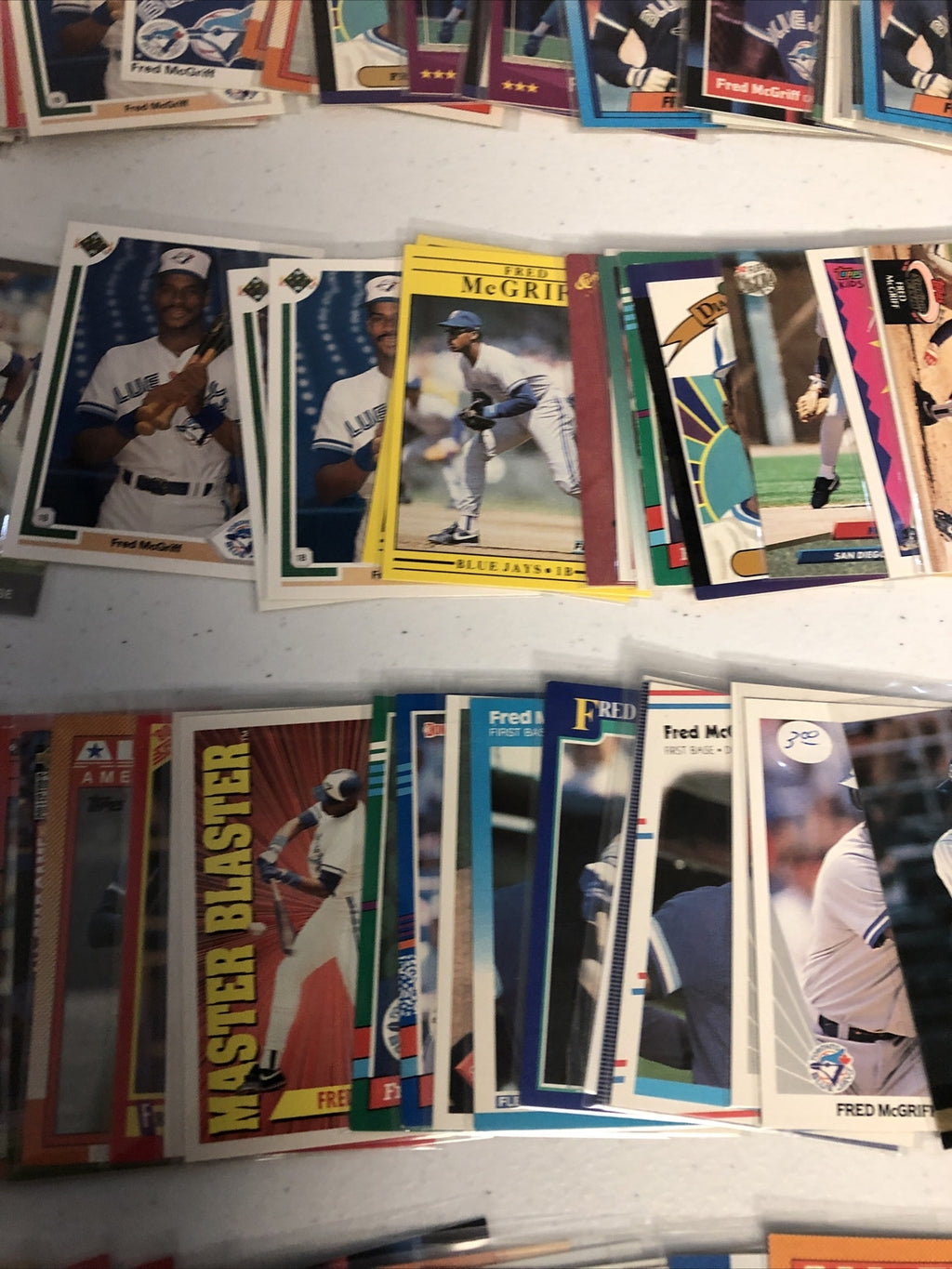Fred McGriff baseball card lot 300+ baseball cards Toronto Blue Jays