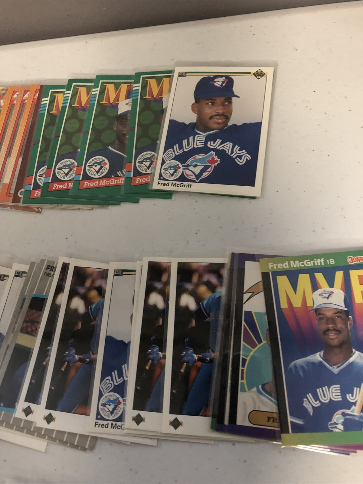 Fred McGriff baseball card lot 300+ baseball cards Toronto Blue Jays