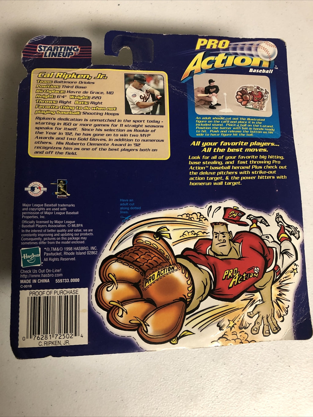 FACTORY SEALED 1998 STARTING LINEUP PRO ACTION CAL RIPKEN JR FIGURE
