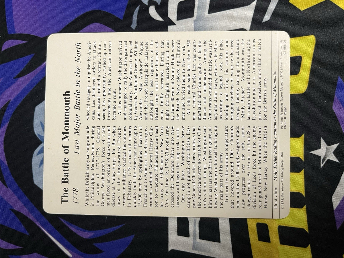 1979 Panarizion The Battle Of Monmouth Card