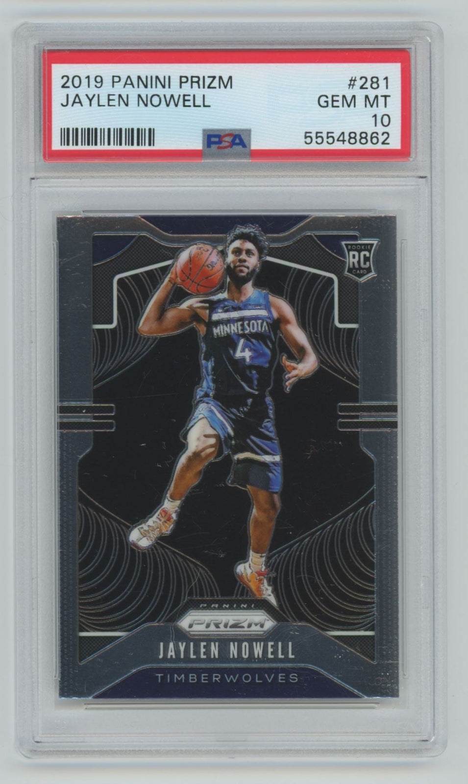 2019-20 Panini Prizm Jaylen Nowell Rookie PSA 10 Minnesota Timberwolves #281