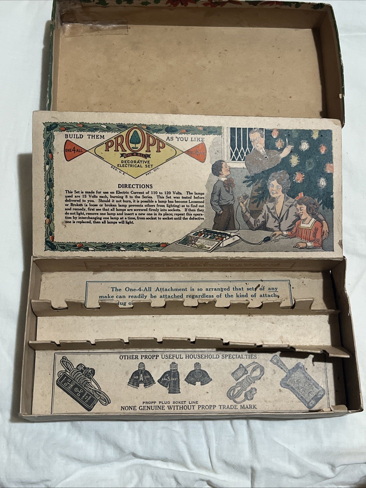 Antique Propp 1920's String Light BOX ONLY