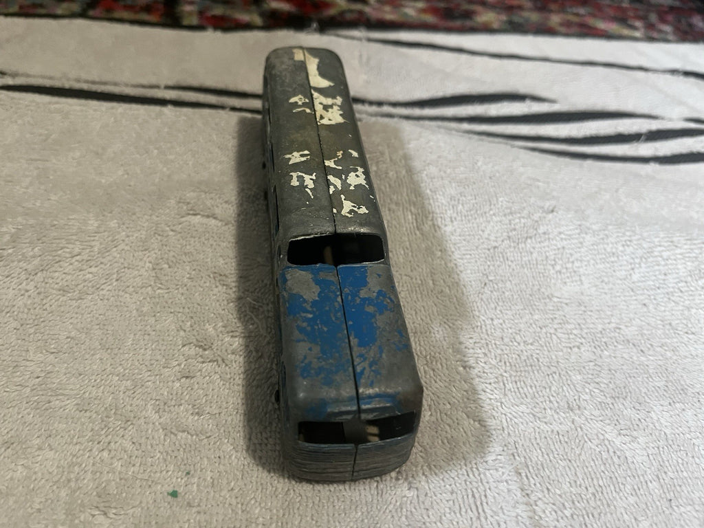 Vintage Metal Masters Co Blue Toy Bus Made In The USA