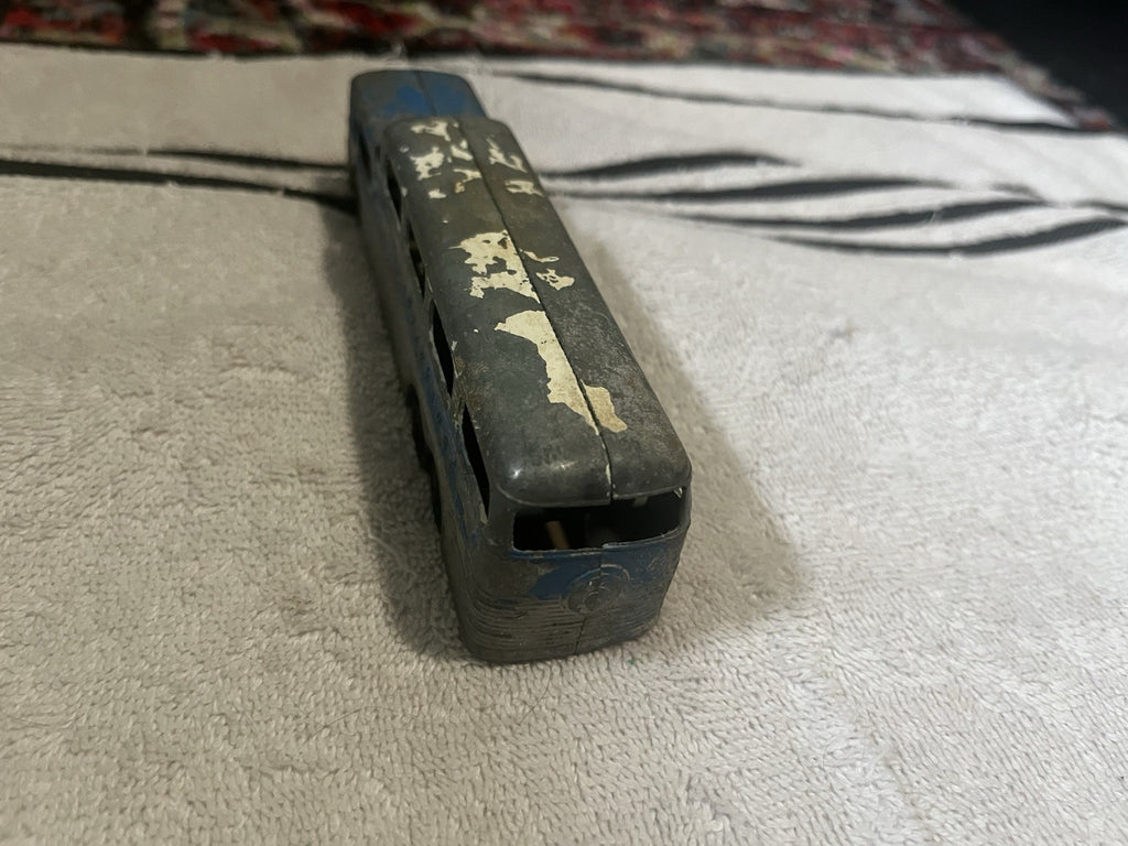 Vintage Metal Masters Co Blue Toy Bus Made In The USA