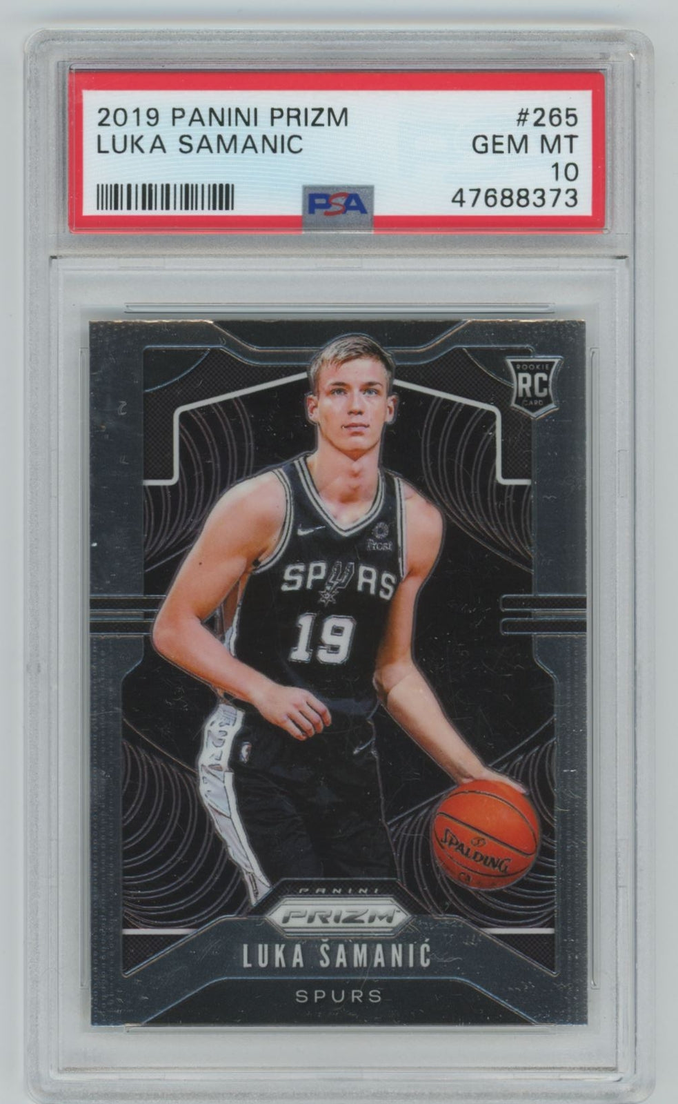 2019-20 Panini Prizm Luka Samanic Rookie PSA 10 San Antonio Spurs #265