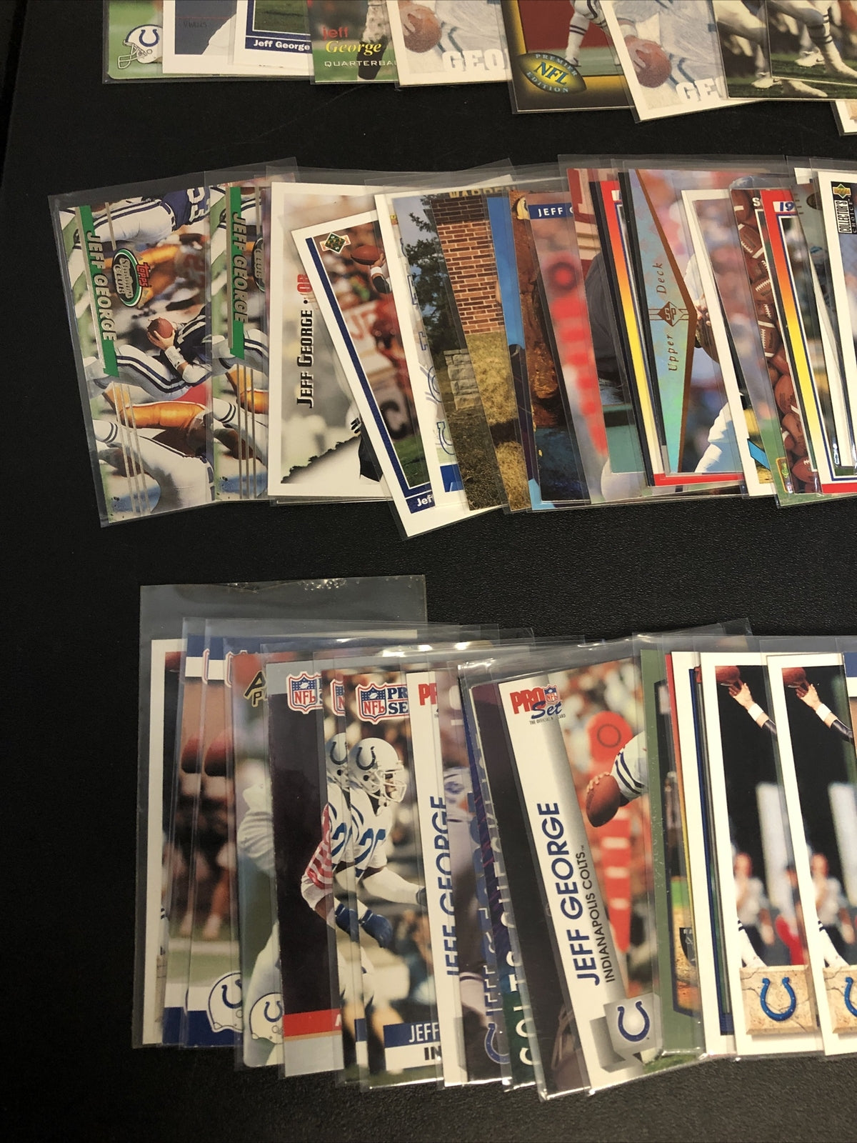 HUGE 144 CARD JEFF GEORGE LOT.GREAT INSERTS/MIXED BRANDS/YRS/RC’S/DUPS/EXC COND!