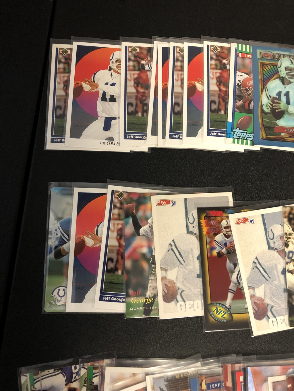HUGE 144 CARD JEFF GEORGE LOT.GREAT INSERTS/MIXED BRANDS/YRS/RC’S/DUPS/EXC COND!