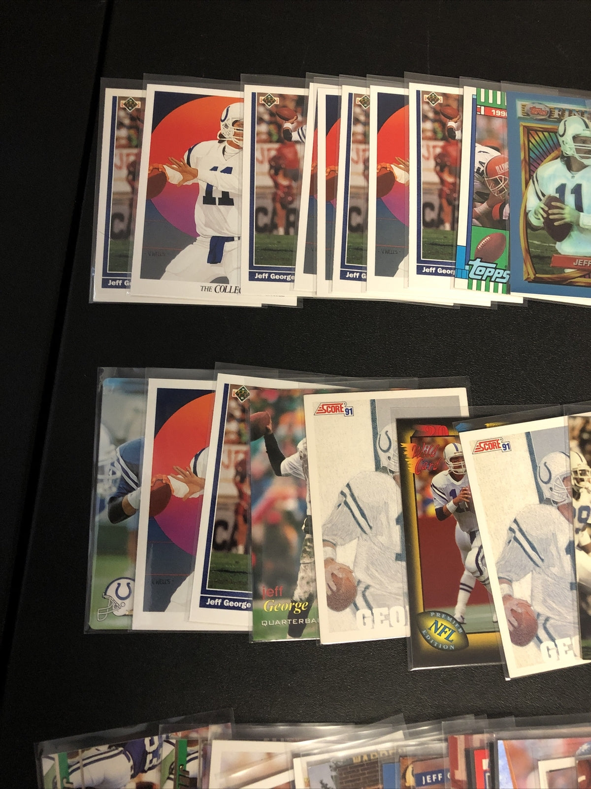 HUGE 144 CARD JEFF GEORGE LOT.GREAT INSERTS/MIXED BRANDS/YRS/RC’S/DUPS/EXC COND!