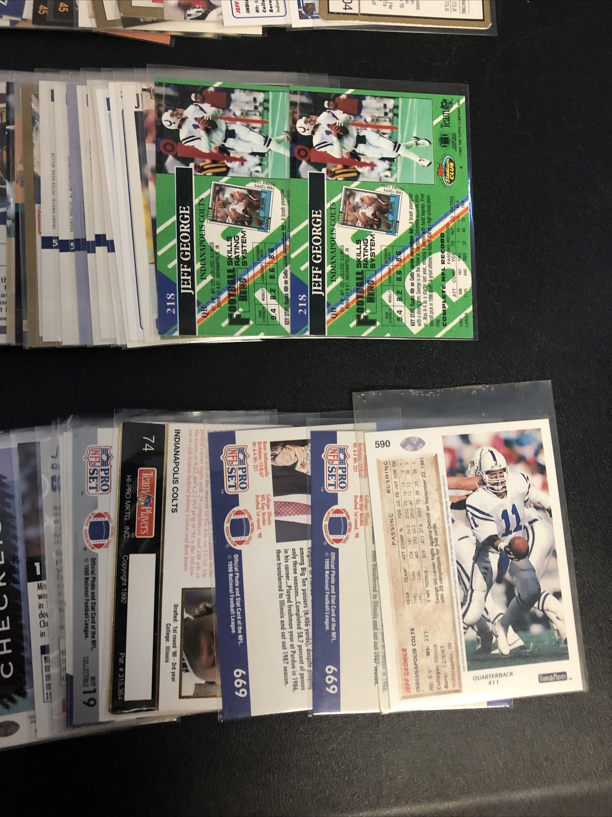 HUGE 144 CARD JEFF GEORGE LOT.GREAT INSERTS/MIXED BRANDS/YRS/RC’S/DUPS/EXC COND!