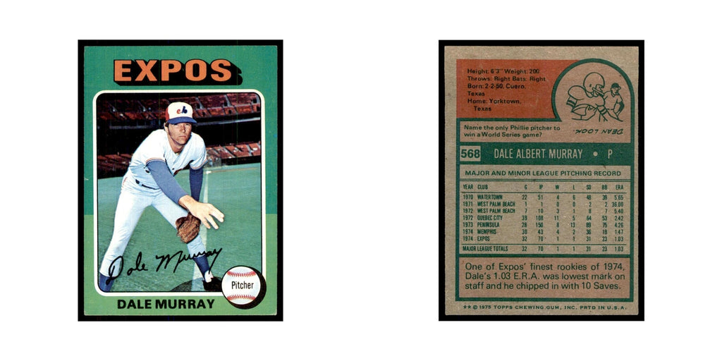 1975 Topps Dale Murray RC Montreal Expos #568