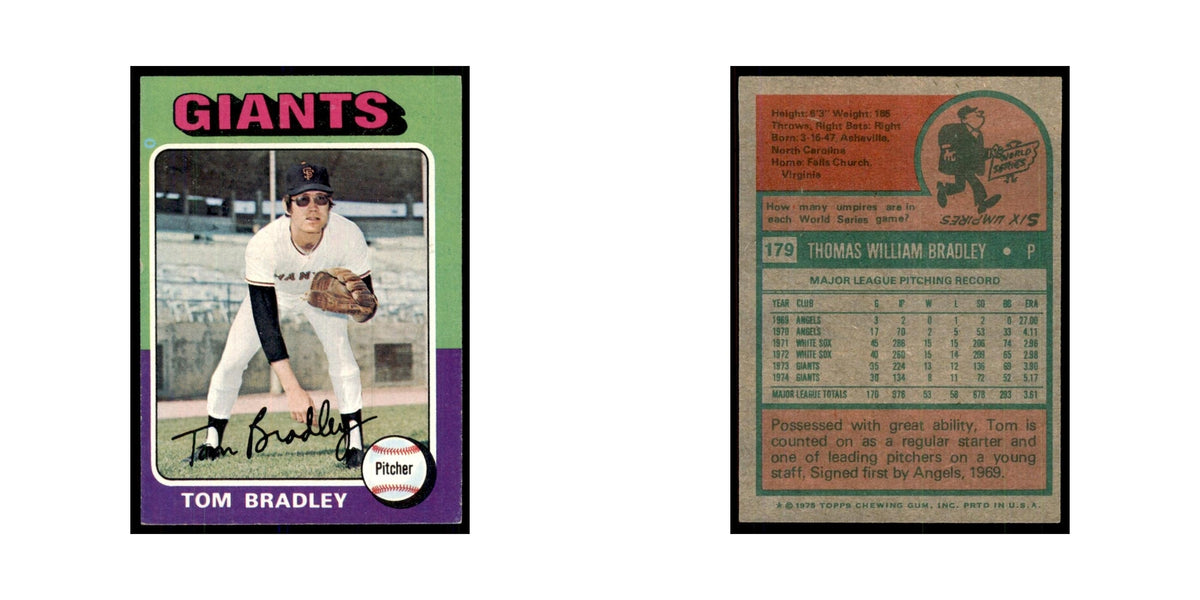 1975 Topps Tom Bradley Giants #179