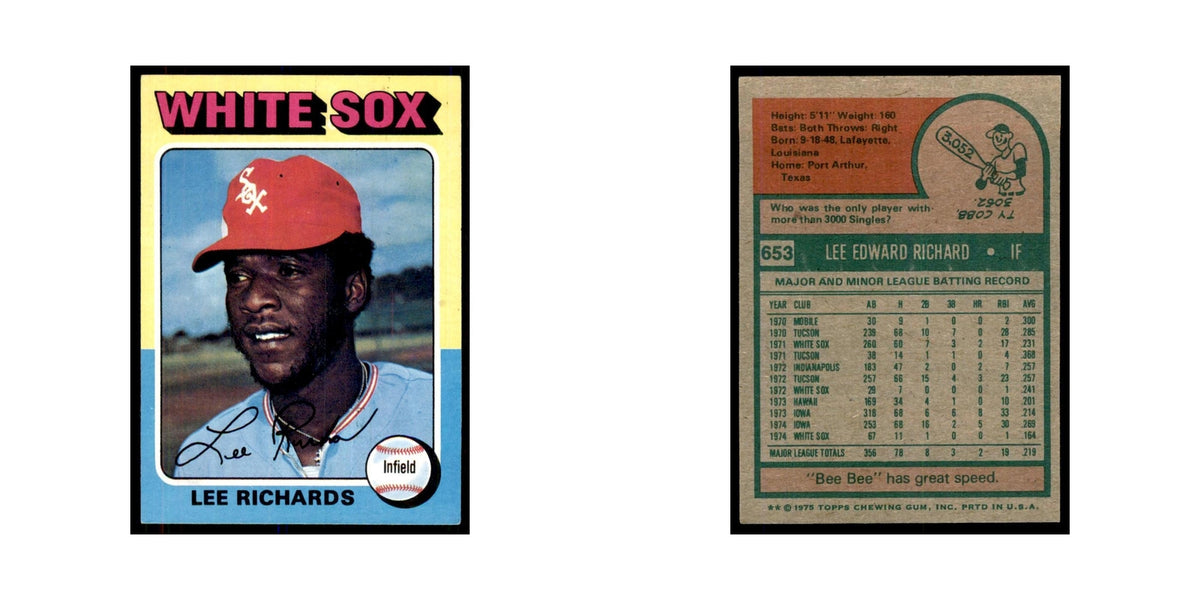 1975 Topps Lee Richards White Sox #653