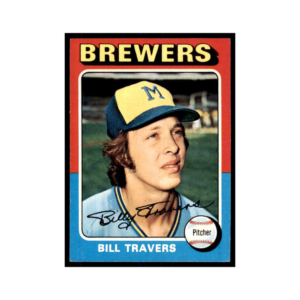 1975 Topps Bill Travers RC Brewers #488