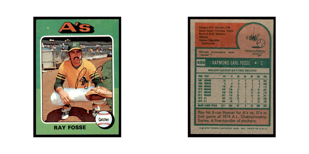 1975 Topps Ray Fosse Athletics #486