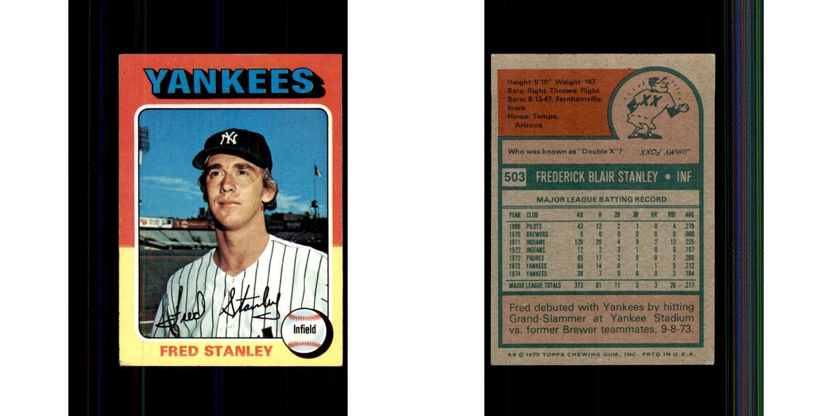 1975 Topps Fred Stanley Yankees #503