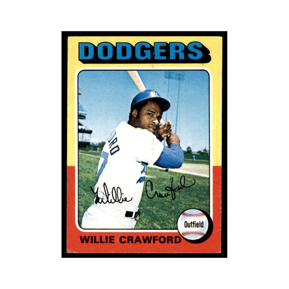 1975 Topps Willie Crawford Dodgers #186